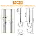 thumbnail image 7 of PQPO Stainless Steel Hand Mixer Beaters, Compatible with KitchenAid, 7 of 7