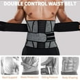 thumbnail image 3 of COMFREE Sauna Waist Trimmer Belt Men Workout Waist Trainer Sweat AB Belt with Adjustable Double Straps, 3 of 6