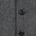 thumbnail image 7 of biudgviw Men's Formal Suit Vest Button Down V Neck Waistcoat Vintage Casual Business Dress Sleeveless Jacket for Wedding, 7 of 7