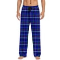 thumbnail image 4 of snilers Mens Pajama Pants Drawstring Elastic Waist Plaid Pants Soft Comfy Lounge Trousers Straight Leg Sweatpants with Pockets, 4 of 6