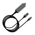 thumbnail image 2 of Cable adaptador tipo C a cable de interfaz multimedia de alta definición Adaptador de PVC y cobre para teléfono y portátil Negro, 2 of 10