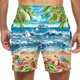 thumbnail image 4 of Kakii Men's Swim Trunks Hawaiian Bathing Mesh Lining Suit Swimsuits Beach Shorts with Pockets, 4 of 6