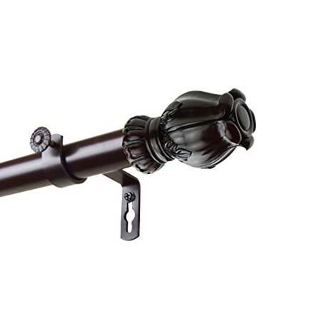 Regent 1 Inch Curtain Rod 120 170 Inch Mahogany Walmart Canada