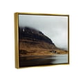 thumbnail image 2 of Stupell Industries Lake Side Cliffs Looming Fog Plateau Landscape Photograph Metallic Gold Floating Framed Canvas Print Wall Art, Design by Lynann Colligan, 2 of 5