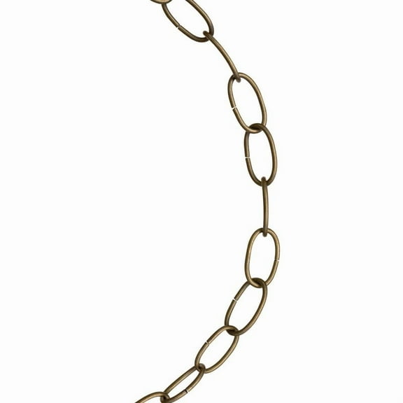 Koch Industries #10 Antique Brass Brown Brass Decorative Chain 0.175 in. D 122 in.