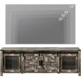 thumbnail image 6 of WAMPAT Farmhouse TV Stand for 75 Inch TV with Sliding Barn Door, Modern Wood Entertainment Center with Storage Cabinets, 70" Media TV Console Tablefor Living Room Bedroom，Dark Rustic Oak, 6 of 7