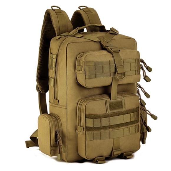 Yuarrent de senderismo Unisex Resistencia al desgaste Nylon 30L Ganchos Bolsa de camping Equipo deportivo Accesorios de ciclismo Bolsas Mochilas de mochilero Marrón
