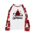 thumbnail image 4 of Odeerbi Christmas Pajamas for Family Plaid Holiday Long Sleeve Family Christmas Pajamas Matching Sets Kids Fashion Plaid Print Blouse Tops Pants Sleepwear Xmas Family Matching PJs Set Red, 4 of 4