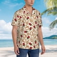 thumbnail image 2 of Lsque Valentine'S Day Rose pattern Hawaiian Shirt for Men, Unisex Summer Beach Casual Short Sleeve Button Down Shirts-Medium, 2 of 9