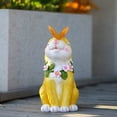 thumbnail image 6 of Harpi Solar Garden Lights - Bunny Garden Statue with Butterfly Light & Flower, Outdoor Lawn Easter Rabbit Decor for Patio, Balcony, Yard, Lawn Art Ornament, Housewarming Gifts, 6 of 7