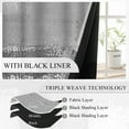thumbnail image 5 of 2 Panels Black Grey Abstract Blackout Curtain for Bedroom,Modern Art Grommet Drapes for Living Room,52x84 Inch, 5 of 8