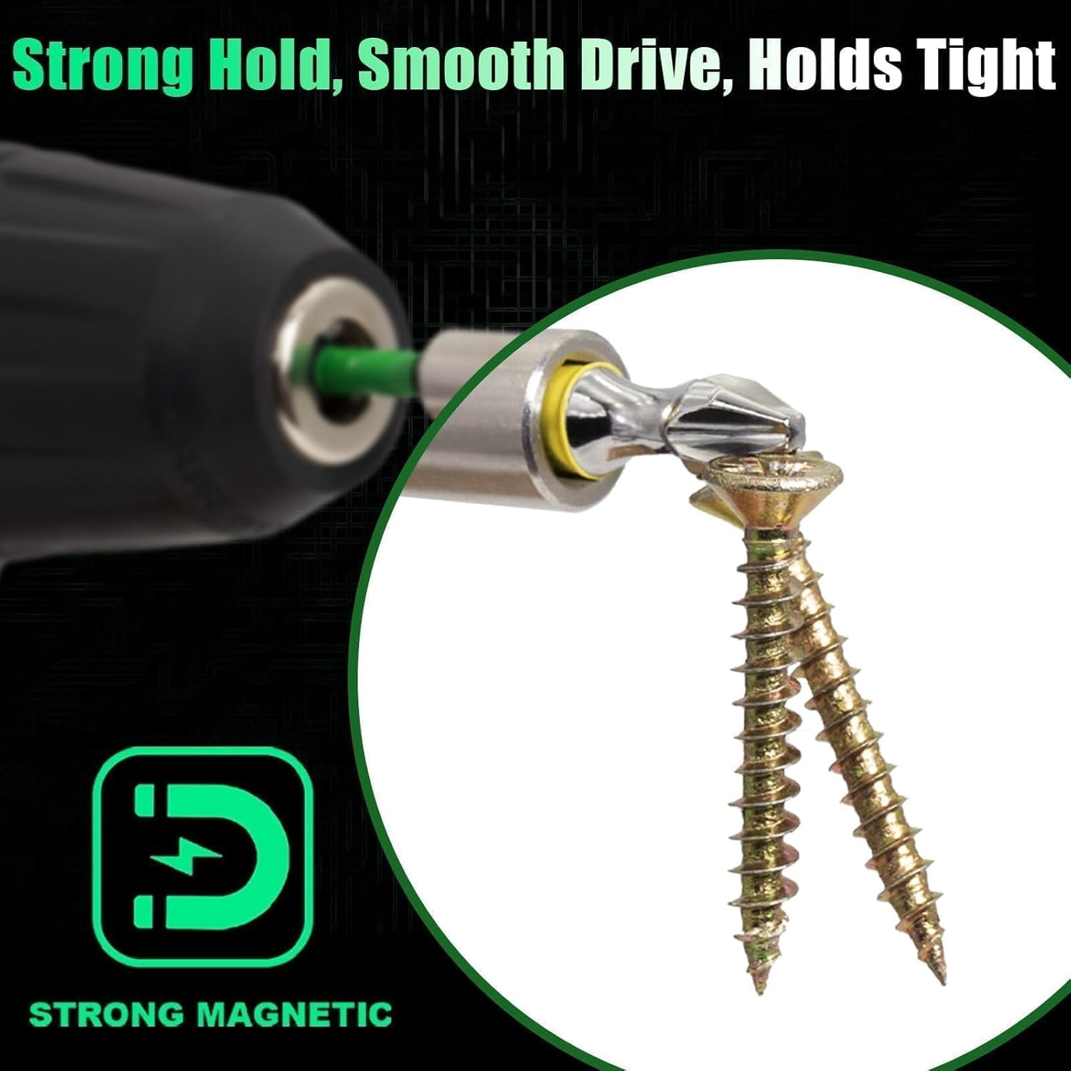 MKEUDQ-10-Pack Double End Screwdriver Bits, Magnetic Phillips Bits #2 For Impact Driver, 1/4" Hex-Shank S2 Steel CNC Machined Tips