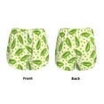 thumbnail image 3 of Gukieu Green Peas Print Women's Sports Shorts with Drawstring Elastic Waistband for Running, Yoga, Fitness-Medium, 3 of 7