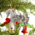 thumbnail image 3 of TanSiDing 2pcs Horse Ornaments for Christmas Tree, Enchanted Carousel Horse Christmas Ornament, Handmade Metallic Ornament with Rhinestone, Cute Christmas Ornaments - Horse Gifts for Women 10cm, 3 of 4