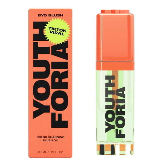 Aceite de colorete que cambia de color Blush Youthforia BYO, vegano