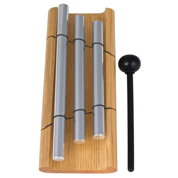 Woodstock Wind Chimes Zenergy Trio Hand Chime, Silver (7.7") Musically Tuned for Meditation, Yoga and Mindfulness, For Teachers and Classrooms ZENERGY3