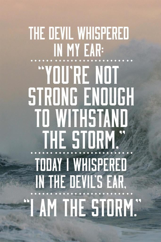 I Am The Storm Quote Motivational Poster 24x36 inch 