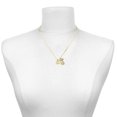 thumbnail image 2 of Delight Jewelry Gold-tone 5 K Run - Large Goldtone Crystal Initial - J - Charm Necklace, 17.5"+2", 2 of 4