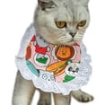 thumbnail image 6 of Breathable Pet Scarf Reusable, String Flower Edge Lace Up - Lemon Pet Neckerchief for Festival Dress Up, 6 of 8