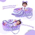thumbnail image 4 of Set de ropa Reborn Baby Doll con capazo para muñecas de 43 a 56 cm, 4 of 7