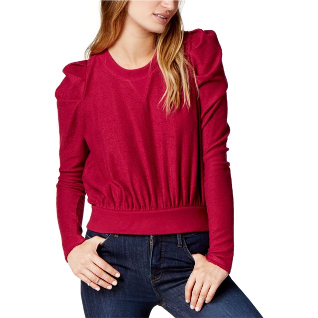 Suéter recortado Free People para mujer rosa extra pequeño
