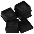 thumbnail image 6 of WEUVEB Stackable Rubber Bed Risers Black Nonslip Bottom for Home 4Pcs, 6 of 9
