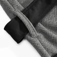 thumbnail image 5 of successthop Bathrobes for Men Long Sleeves Bathrobe Knee Homewear Belted Sleepwear Jacquard After Bath Fall Loungewear, 5 of 9