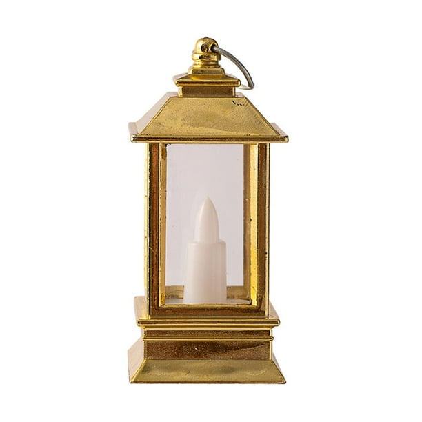 Lámpara Adorno de de ambiente LED Mini luz intermitente cuadrada Decoración de fiesta (Oro)