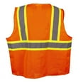 thumbnail image 2 of Cordova Type R, Class II, Orange Mesh Surveyors Vest, Zipper Closure, Two-Tone Contrasting Reflective Tape, Pockets Two Outside Chest, Two Outside Lower, Two Inside Lower, Mic Tabs, Large, 2 of 3