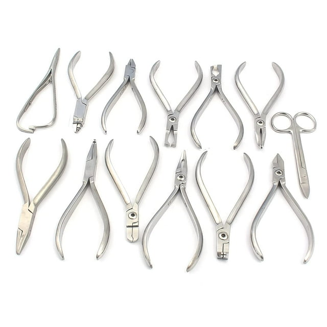 AAPROTOOLS Ensemble de 13 Supports de Ciseaux Orthodontiques Support de Fixation Plieuse de Fil Pinces Qualité A+