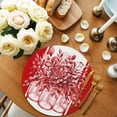 thumbnail image 3 of Round Placemats Set of 4 Red Eucalyptus Leaves Place Mats Washable Woven Placemat Floral Vase Stripes Circle Braided Table Mat for Kitchen Dining Table Party Home Decor 15 Inch, 3 of 8