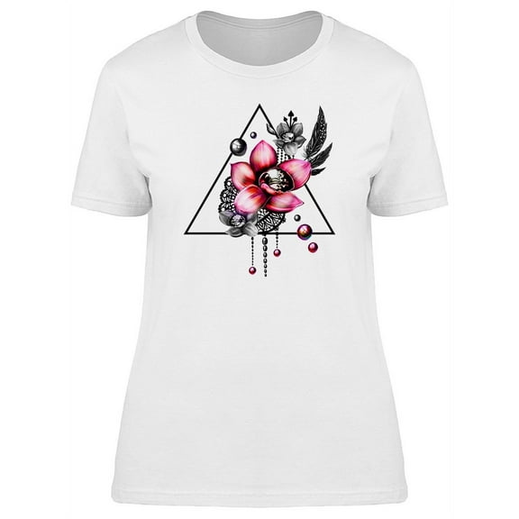 Tattoo Orchid With Triangle T-Shirt Women -Image by Shutterstock, Female x-Large