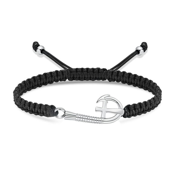 Fish Hook Braided Rope Urn Bracelet for Ashes Cross Urn Cremation Jewelry Fish Bracelet Stainless Steel Adjustable Bangle Human Pet Memorial Gift