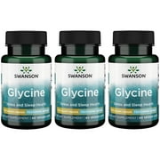 Swanson Glycine - Featuring Ajipure 500 mg 60 Veg Caps 3 Pack