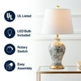 thumbnail image 4 of JONATHAN Y Grace 24" French Country Cottage Ceramic/Iron Floral Urn LED Table Lamp, Multi/Gold, JYL3009A, 4 of 8