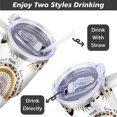 thumbnail image 2 of Gobelet de 40 Oz avec Poignée et Paille, Tasse de Voyage à Double Paroi pour Café, Anti-Fuite et Anti-Fuite, Bouteille d'Eau Réutilisable Isolée de 40 Oz, Tasse en Acier Inoxydable avec Poignée et Paille, Cadeaux pour Femmes, 2 of 2
