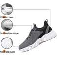 thumbnail image 3 of cyiecw Mens Sneaker Shoes Casual Sport Mesh Sneakers Fashion Running Gym Walking Shoes Trainers Black Grey Blue, 3 of 7
