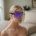 thumbnail image 2 of Unique Bargains 1 Pc Adjustment Buckle 3D Sleep Mask Soft 3D Eye Shade Cover for Rest Purple Right Eye, 2 of 6
