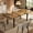 Rustic Brown, variant on Honfach 63" Extendable Dining Table for 4-8, Square Wooden Dining Room Table with Metal Base, Modern Extendable Table for e for Small Kitchens, Dining Office Areas, Walnut