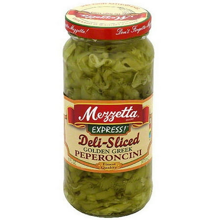 Mezzetta Deli Sliced Golden Greek Peperoncini, 16 oz (Pack of 6)