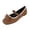 Brown, variant on Gealkoca Women's Flats Round Toe Bow-Knot Modern Casual Summer Shoes Ballet Flats Shoes Women's Solid Color Soft Soled Mary Jane Shoes