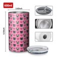 thumbnail image 4 of 20oz Coffee Tumblers Pink Pug Puppies Stainless Steel Vacuum Insulated Travel Tumbler Coffee Cups Mug with Lid and Straw with Cleaning Brush for Cold & Hot Drinks, 4 of 5