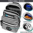 thumbnail image 3 of PetAmi Dog Poop Bag Holder for Leash, Dog Pet Waste Bag Dispenser For Poop With Clip, Doggy Puppy Walking Accessories Travel Camping, Dog Treat Pouch Supplies Must Have With Dog Bag Roll, Stripe Black, 3 of 7