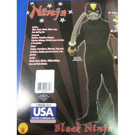 Red Skull Ninja Fighter Black Warrior Mask Fancy Dress Halloween Child Costume