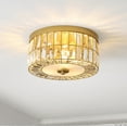 thumbnail image 4 of SAFAVIEH Parda 12 in. Glam Brass Iron Mount Light with Glass Shade, 4 of 8