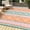 Orange/green/pink/white, variant on GlowSol 8*10 Reversible Outdoor Patio Rug, Waterproof UV Protected Portable Floor Mat for Camping, RV, Balcony, Backyard, Porch & Deck,Orange Green Pink White