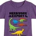 thumbnail image 3 of Instant Message - Dinosaur - Herbivore Expert - Toddler & Youth Girls Short Sleeve Graphic T-Shirt, 3 of 6