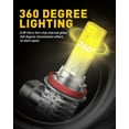 thumbnail image 4 of AUXITO H11 H8 LED Fog Light Bulb Fanless, 40W High Power, Golden Yellow, CSP LED Chips, H16 H11 H8 Fog Bulbs DRL Replacement, Pack of 2, 4 of 8
