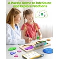 thumbnail image 3 of Puzzle educativo D-fantix Wooden Fraction para niños, 3 of 7