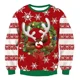 thumbnail image 2 of Suéter Navideño Con Estampado De Astas En 3d, Novedoso Y Feo, 2 of 7